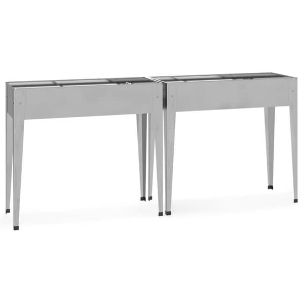 Maison Exclusive - Blomlådor 2 st Galvaniserat stål