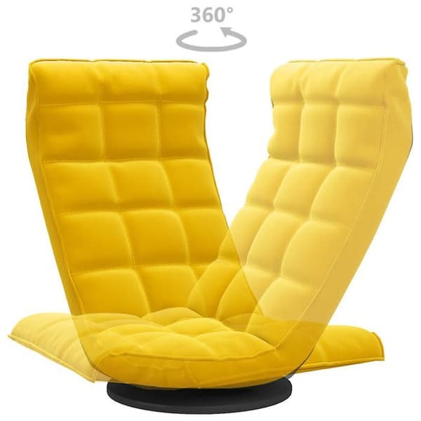 Maison Exclusive - Gulveler med drejefunktion i gul velour