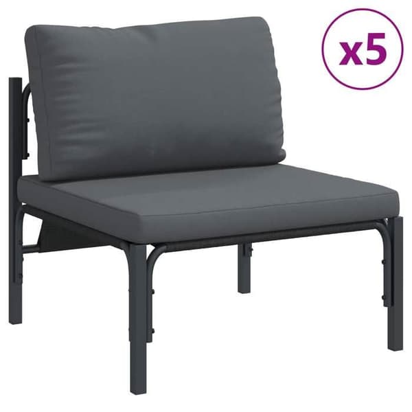 Maison Exclusive - 9 osan musta terassikalustesarja