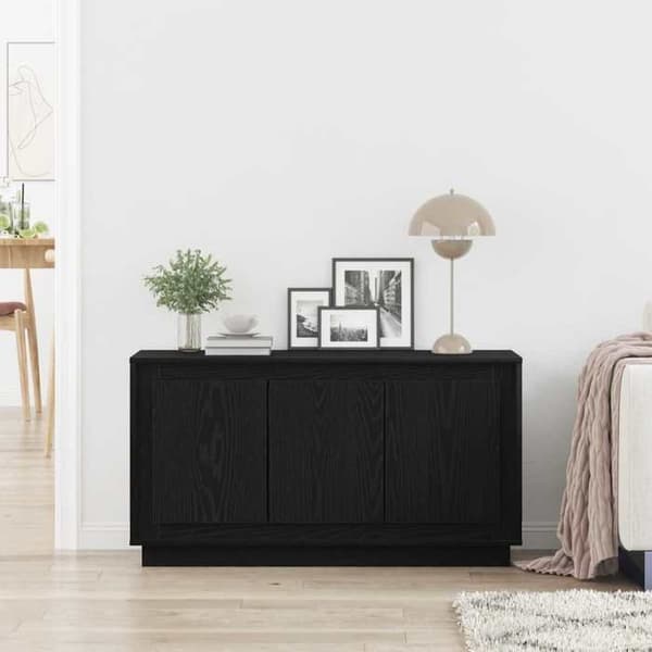Maison Exclusive - Buffet Sort egetræ 102 x 35 x 55 cm Ingeniørtræ
