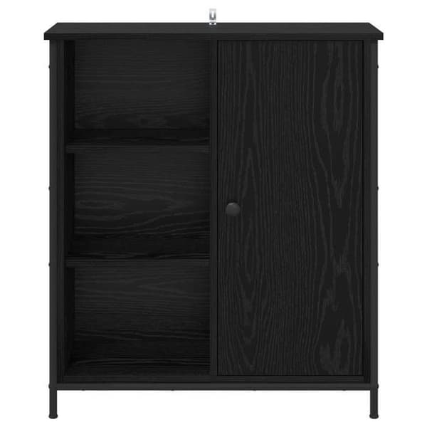 Maison Exclusive - Buffet Sort egetræ 70 x 30 x 80 cm Ingeniørtræ svart ek