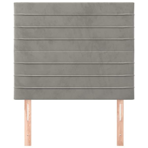 Maison Exclusive - Vaaleanharmaa pääty 80x5x118/128 cm Sametti Ljusgrått