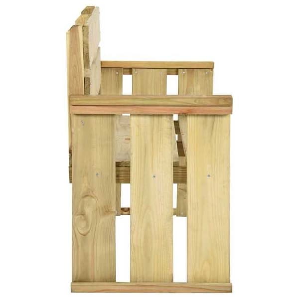 Maison Exclusive - 121 cm puusta valmistettu puutarhapenkki, kyllästetty