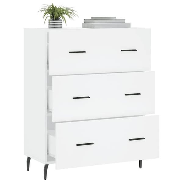 Maison Exclusive - Vit buffé 69,5x34x90 cm ingenjörsträ