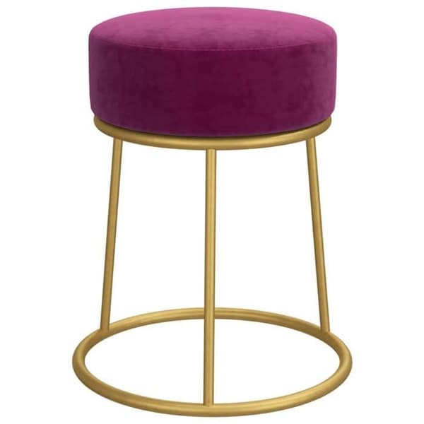 Maison Exclusive - Rund Violet Velour Taburet