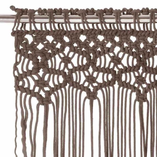 Maison Exclusive - Macramé gardin Taupe 140x240 cm Bomull