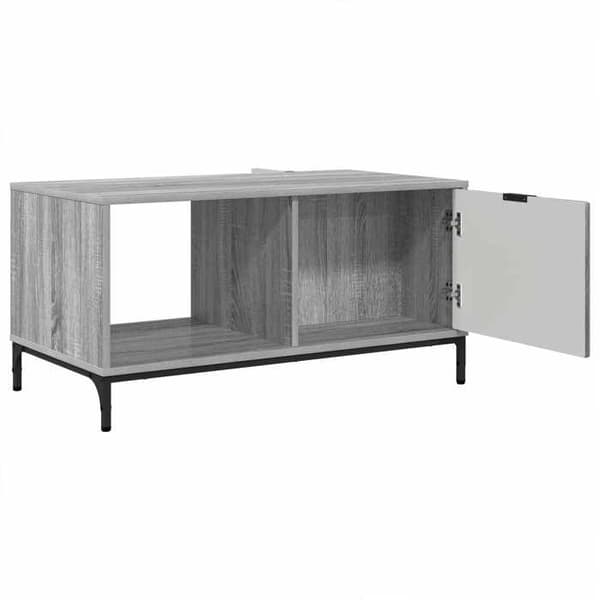 Soffbord - EXKLUSIV HEM - Grå Sonoma 90 x 49 x 46 cm - Ingenjörsträ - Rektangulär - Förvaring Gris Sonoma