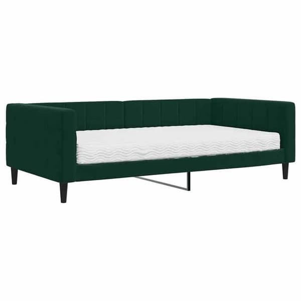 Maison Exclusive - Dagbädd med mörkgrön madrass 100x200 cm sammet Mörkgrön