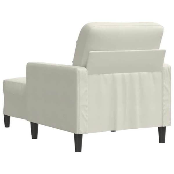 Maison Exclusive - Tuoli jalkatuella, Kermansävy, 60 cm Sametti