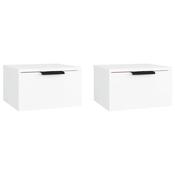 Maison Exclusive - Väggmonterade sängbord 2 st vit 34x30x20 cm Vit