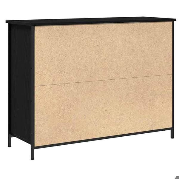 Maison Exclusive - Buffé Ek svart 100 x 35 x 75 cm svart ek