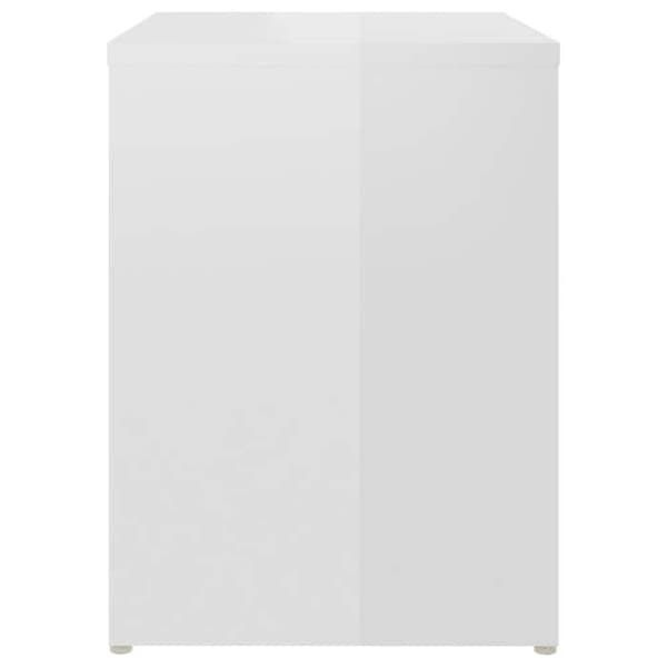 Maison Exclusive - Sängbord vit glans 40x30x40 cm ingenjörsträ Strålande vit