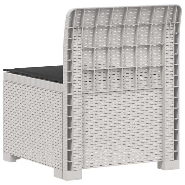 Havestol 1 plads - MAISON EXCLUSIVE - rattanlook - Hvid - Polypropylen - UV-resistent Vit