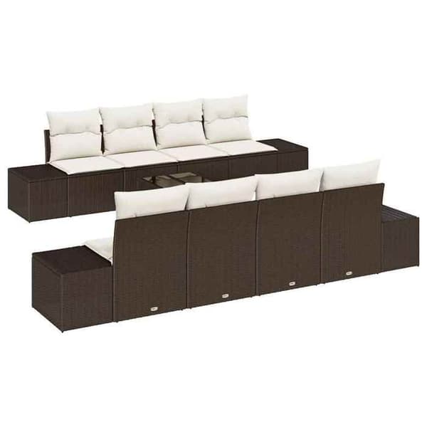 Maison Exclusive - 8 stk. have-sofa sæt i brun og creme polyrotin