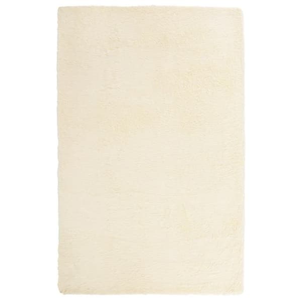 Tæppe - EKSKLUSIVT HUS - NAVARRA - 130x200 cm - Polyester - Creme - Skridsikker grädde