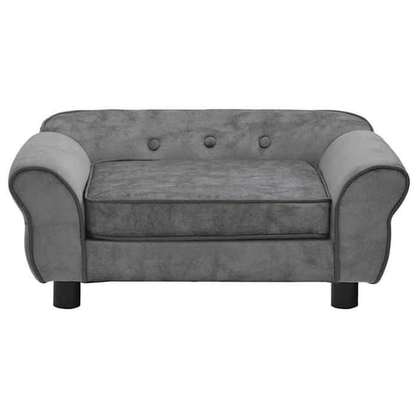 Maison Exclusive - Tummanharmaa koiran sohva 72x45x30 cm Pehmeä
