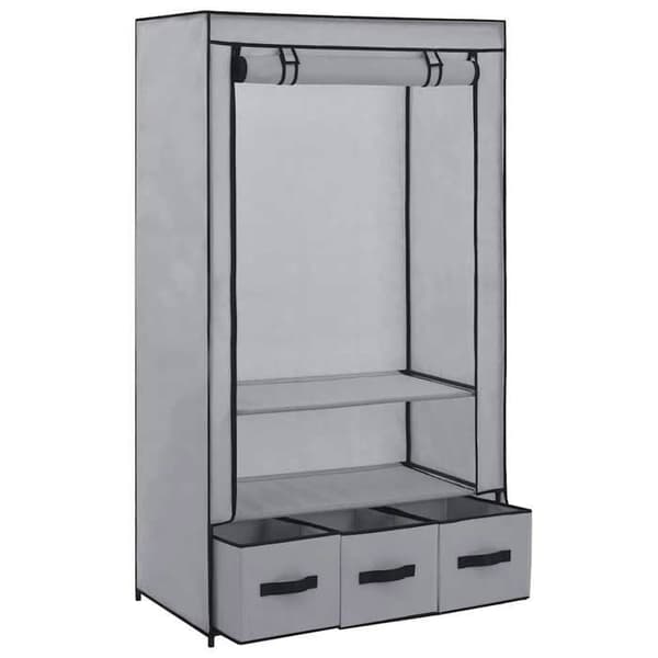 Maison Exclusive - Garderobe Grå 87 x 49 x 159 cm Stof Grå