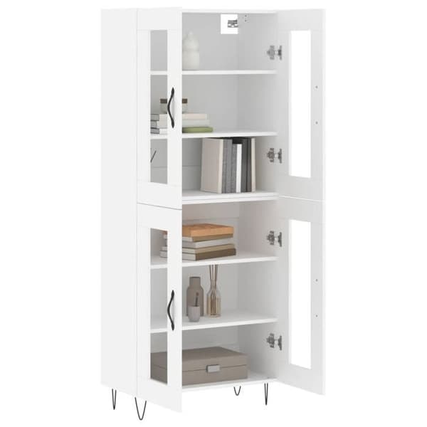 Maison Exclusive - Buffé hög Vit 69,5x34x180 cm Ingenjörsträ