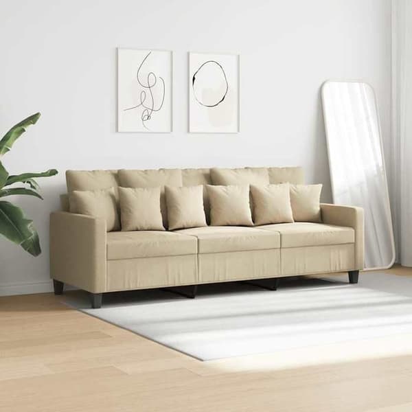 Maison Exclusive - 3-personers sofa Creme 180 cm Stof