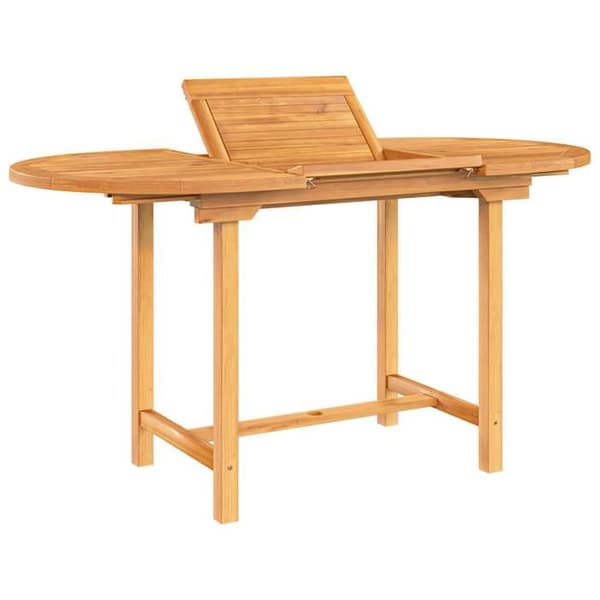Maison Exclusive - Utsträckbart trädgårdsbord 110-160x80x75 cm i solid teakträ