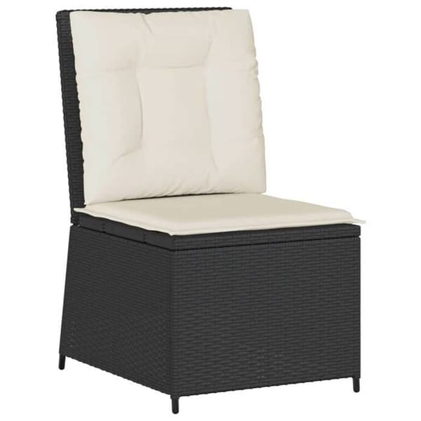 Maison Exclusive - Trädgårdsmöbler 5 delar med kuddar Svart Flätad resin
