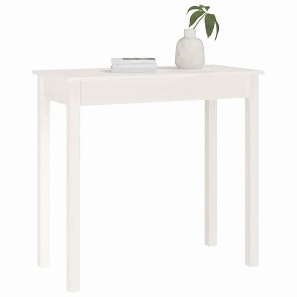 Bordskonsol - MAISON EXCLUSIVE - 80x40x75 cm - Massivt furu - Vit - Väggfäste ingår Vit