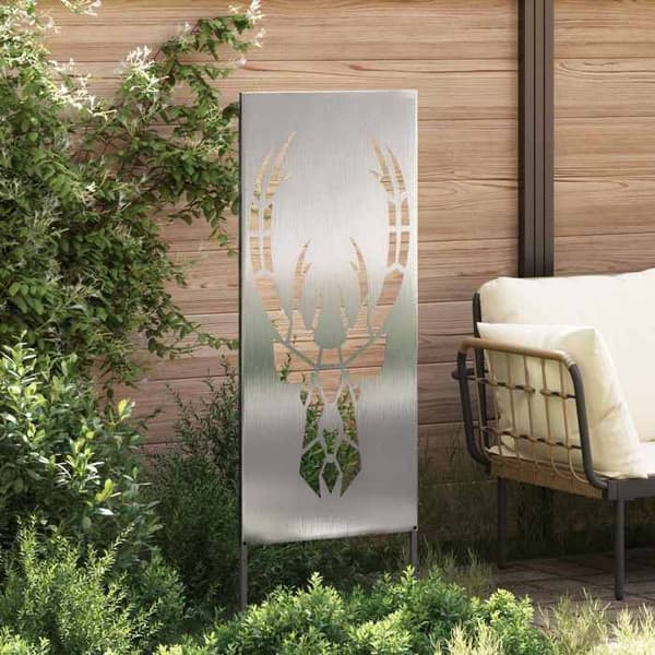 Exklusivt hus - Silverfärgad trädgårdsskyddsskärm 50 x 140 cm