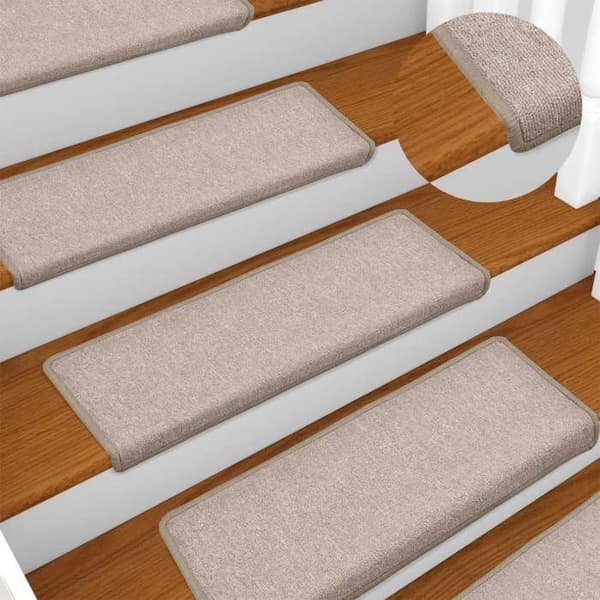 Maison Exclusive - Trappmatta 15 delar 65 x 21 x 4 cm Taupe Rektangulär kant Mol