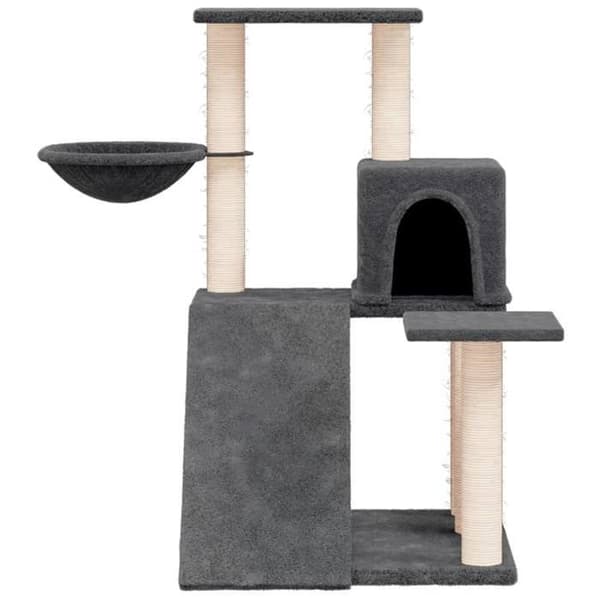 Maison Exclusive - Kattträd med sisal klöstrumpor Mörkgrå 82 cm mörkgrå