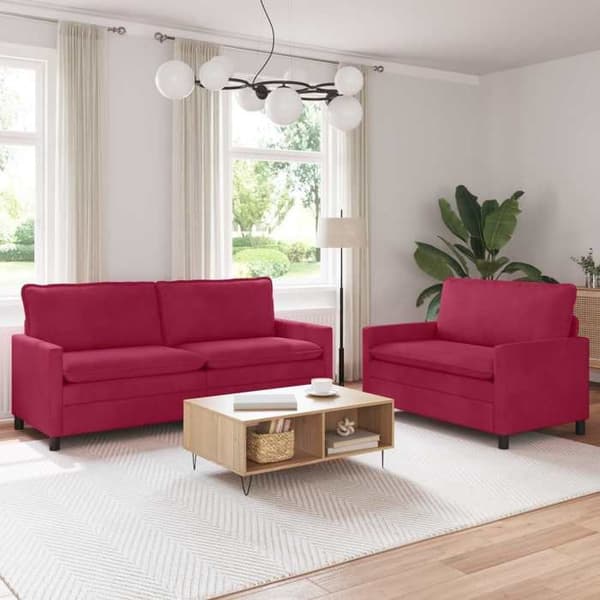 Maison Exclusive - 2 kpl sohvasetti Bordeaux samettia