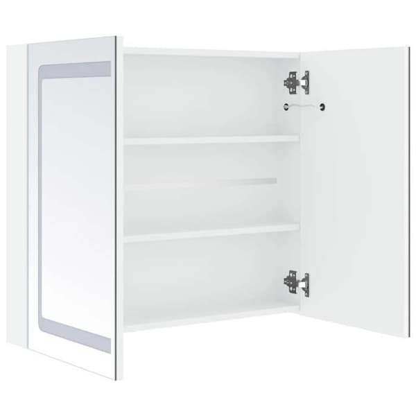 Maison Exclusive - LED-peilikaappi 80x12,2x68 cm Vitt och silver