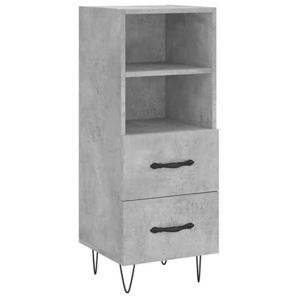 Maison Exclusive - Buffé Grå betong 34,5x34x90 cm Ingenjörsträ