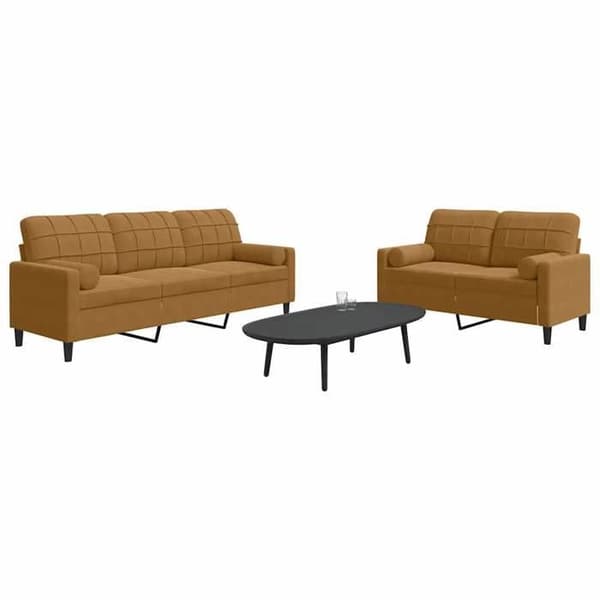 Maison Exclusive - Set med 2 soffor med kuddar och sammetstrumpor