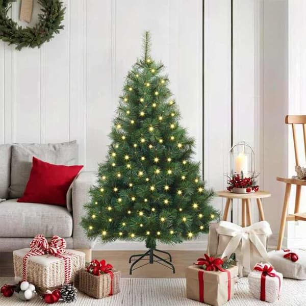 Kunstigt juletræ - EKSKLUSIV HUS - 120 cm - 150 LED - USB-forbindelse - PVC og plastik Grön