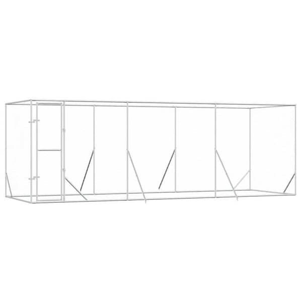 Maison Exclusive - Utomhus hundbur silver 6x2x2 m galvaniserat stål silver-