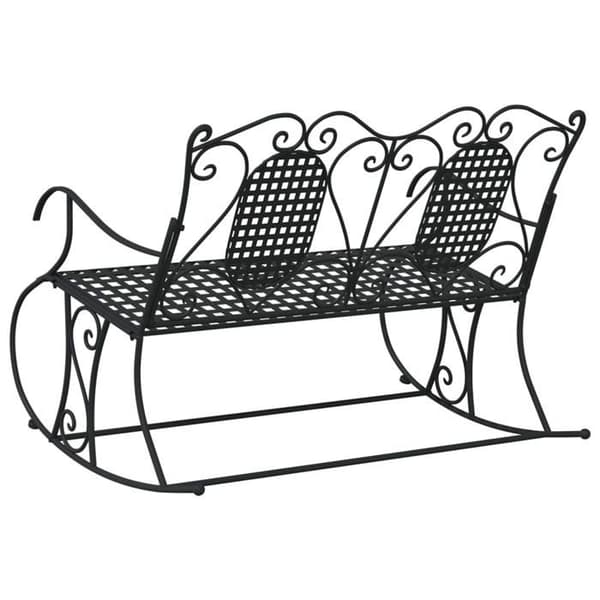Gyngestol - Eksklusivt Hus - 2 pladser - 113 cm - Sort stål