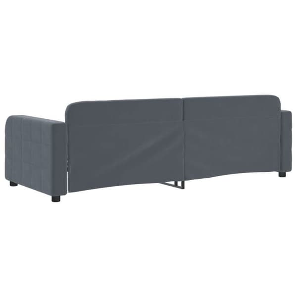Maison Exclusive - Tummanharmaa lepotuoli 80x200 cm sametti
