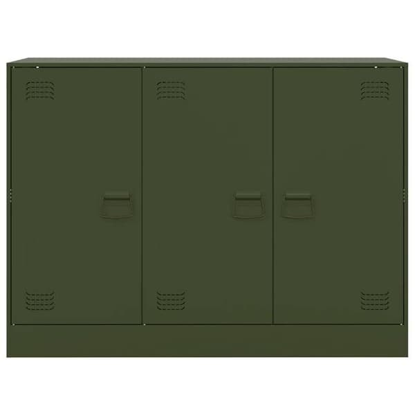 Maison Exclusive - Oliivinvihreä buffet 99x39x73 cm terästä