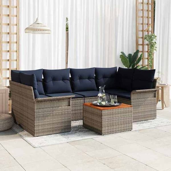 Maison Exclusive - 7-osainen puutarhakalustesarja 6-hengen