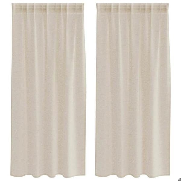 Maison Exclusive - Gardin i Voile 2 st Sandfärg 175 x 140 cm Polyester