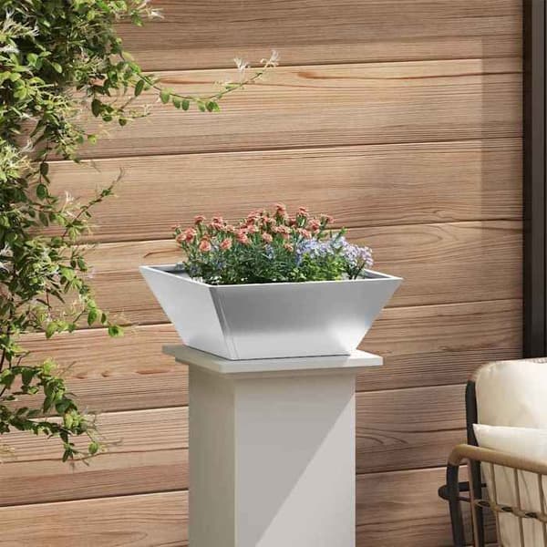 Maison Exclusive - Trädgårdskrukor 5 st Silver 40 x 40 x 15 cm