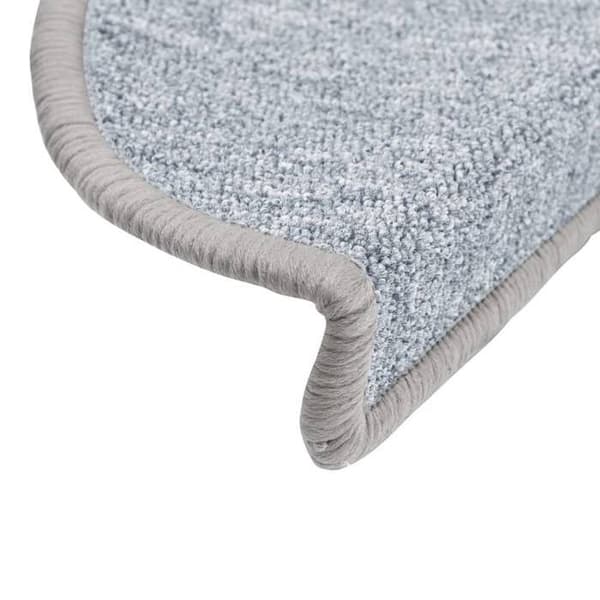 Maison Exclusive - Trappmatta 10 delar 56 x 17 x 3 cm Ljusgrå Halvcirkelformad Ljusgrått