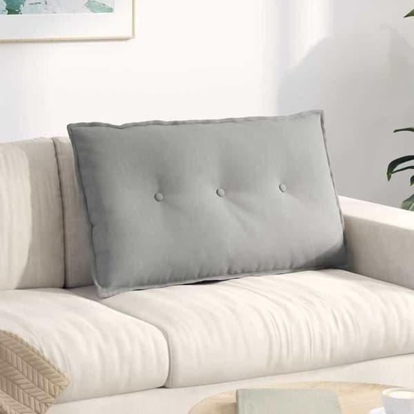 Selkätyyny - MAISON EXCLUSIVE - 80 x 50 cm - Vaaleanharmaa - Mikrofiiberi - Polyesteritäyte Ljusgrått