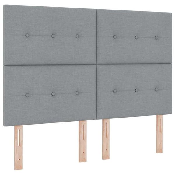 Maison Exclusive - Boxspring seng med madras Lys grå 140 x 200 cm Stof Ljusgrått