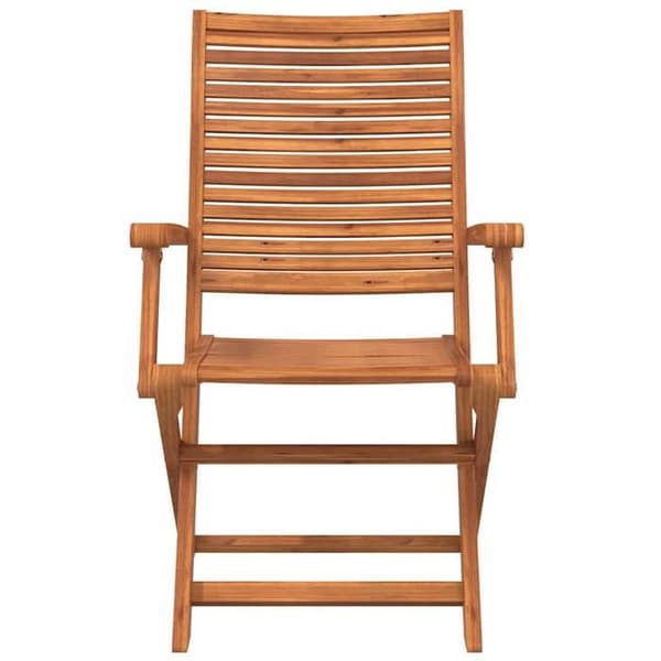 Maison Exclusive - Fällbara stolar, set om 8, 57 x 66 x 95 cm, i massiv akaciaträ