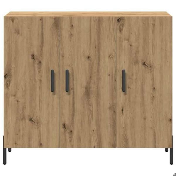 Maison Exclusive - Buffet i håndlavet egetræ 90 x 34 x 80 cm Ingeniørtræ