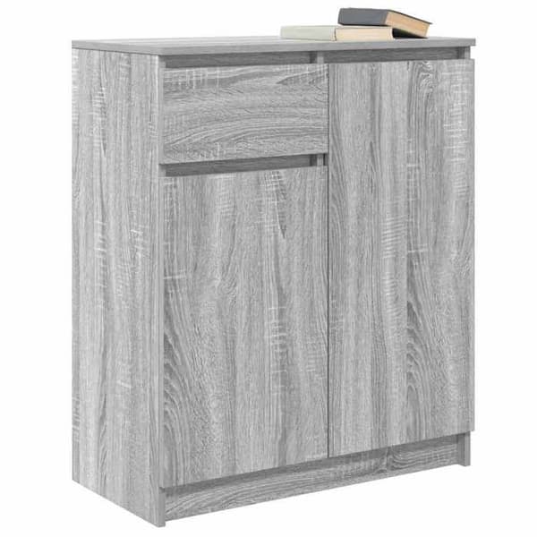 Maison Exclusive - Buffé med låda sonoma grå 71x35x84 cm ingenjörsträ