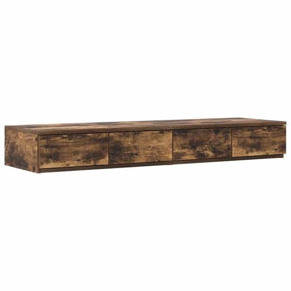 Sengekufferter - EKSKLUSIV HUS - Røget eg - 120 x 36,5 x 16,5 cm - Spånplader - Berøringsåbning Rökt ek