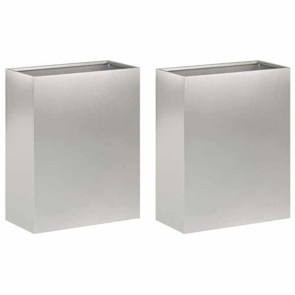 Maison Exclusive - Trädgårdskrukor 2 st Silver 40 x 20 x 40 cm