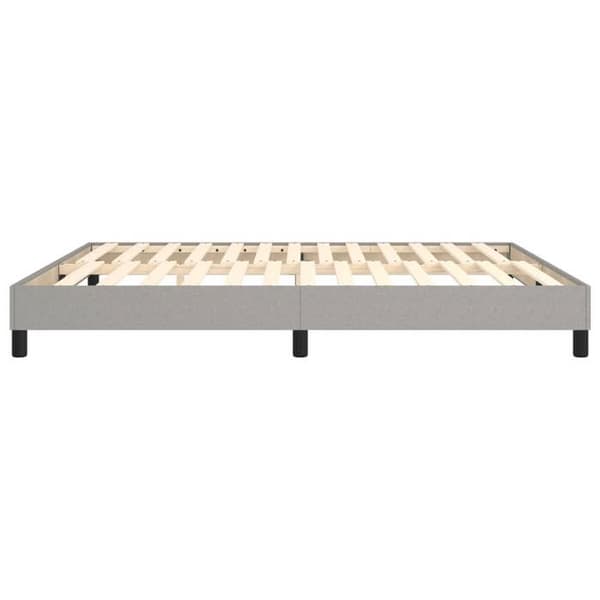 Maison Exclusive - Sängram med lameller ljusgrå 180x200 cm tyg ljusgrått